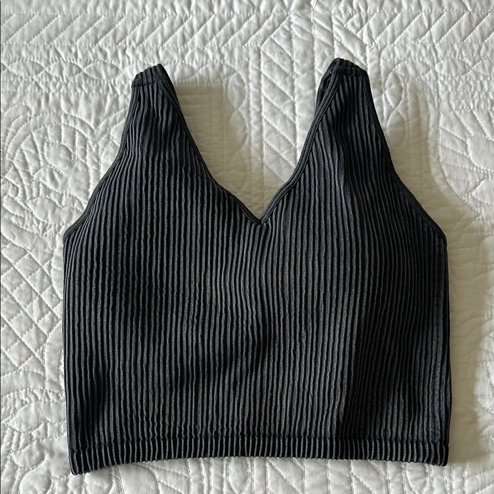 Ribbed Women's Sports Tank- Dark Navy Blue